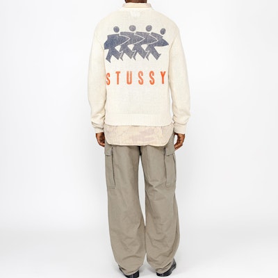 Stüssy FW24 Jersey Vintage Unisex de Algodón y Lino Surfman Icon Crew Neck. 117233-stussy 4