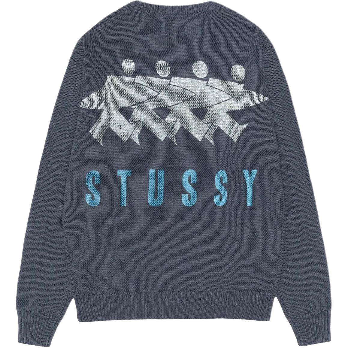 Order Stüssy FW24 Surfman Icon Sweater Unisex Crew Neck Vintage Cotton Linen. 117233-stussy