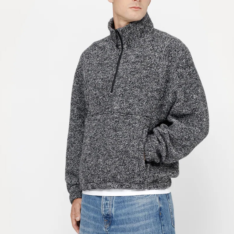 Stüssy Stussy FW24 Wool Blend Sherpa Mock Neck Half-Zip Unisex Classic Retro Pullover. 118567 圖 9