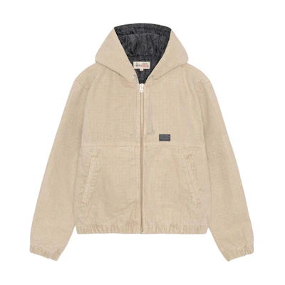 Stüssy Stussy FW24 Work Jacket Canvas Needle Punch Unisex Vintage Hoodie Jacket. 115793
