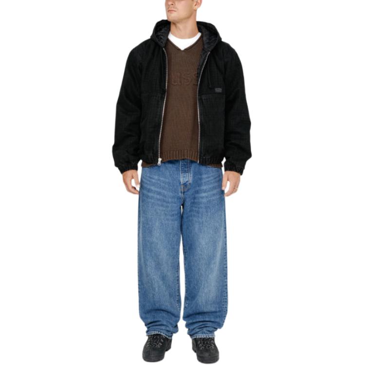 Stüssy Stussy FW24 Work Jacket Canvas Needle Punch Unisex Vintage Hoodie Jacket. 115793 圖 4