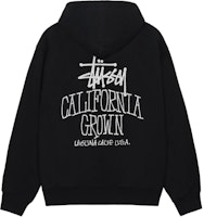 Stüssy Stussy FW25 Cali Grown Zip Hoodie Black Unisex with Back English Logo. 1975162 Stüssy Stussy FW25 Cali Grown Zip Hoodie Black Unisex with Back English Logo. 1975162