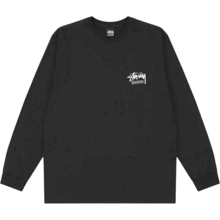 Lookbook Stüssy Stussy FW25 Shanghai Exclusive Logo Print Relaxed Fit Long Sleeve Retro T-Shirt Unisex. 3993878N
