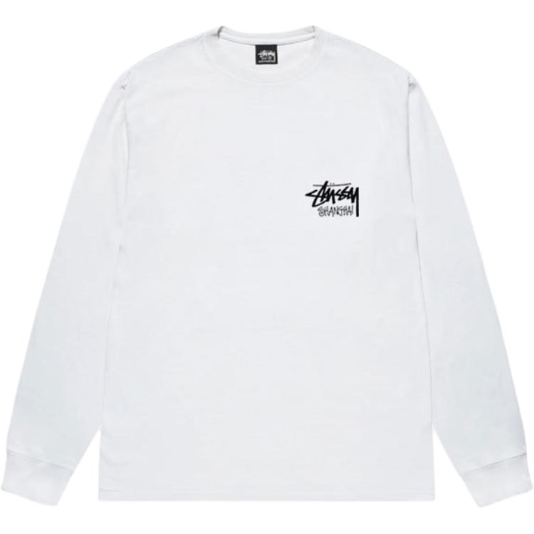 Purchase Stüssy Stussy FW25 Shanghai Exclusive Logo Print Relaxed Fit Long Sleeve Retro T-Shirt Unisex. 3993878N