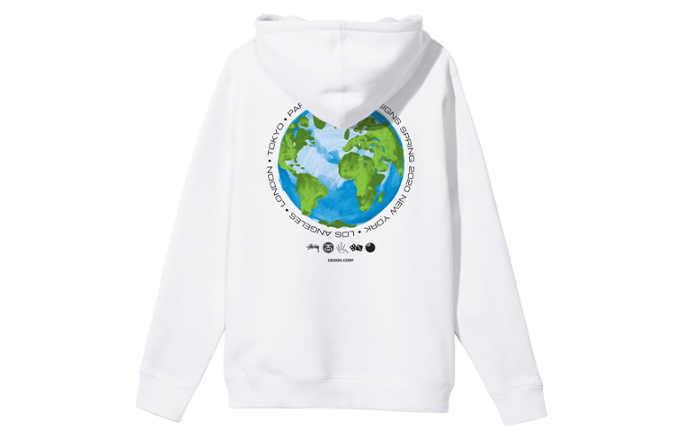 Stüssy Stussy Global Design Corp Globe Graphic Hoodie Unisex Vintage Style. 1924506