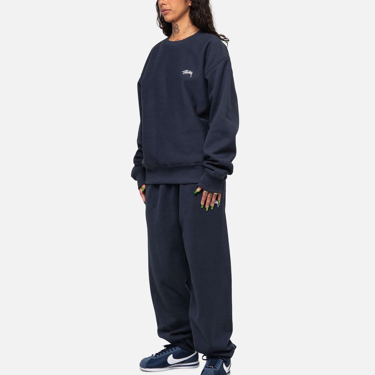 Stüssy Stussy Graphic Embroidered Fleece Crewneck Retro Sweatshirt Unisex 118531 圖 16