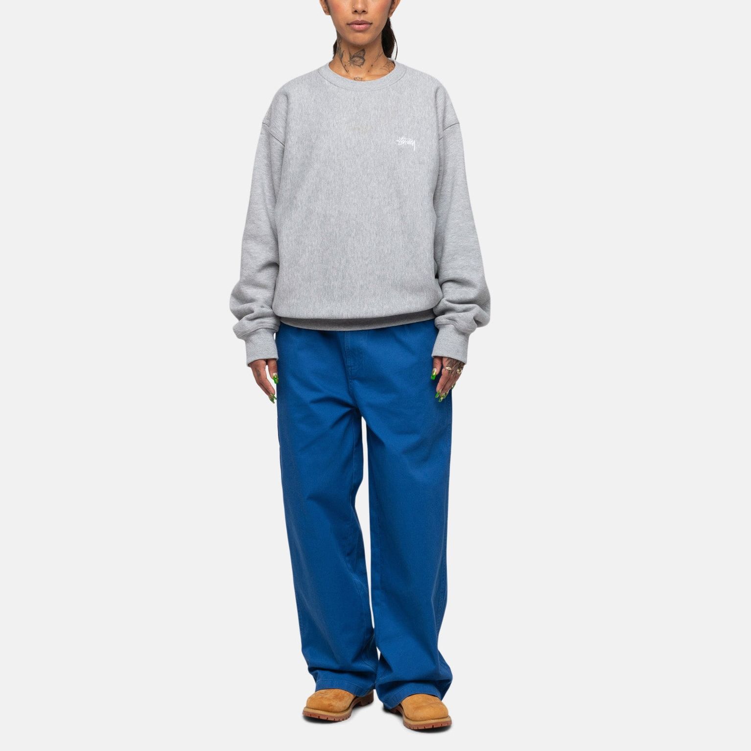 Stüssy Stussy Graphic Embroidered Fleece Crewneck Retro Sweatshirt Unisex 118531 圖 9