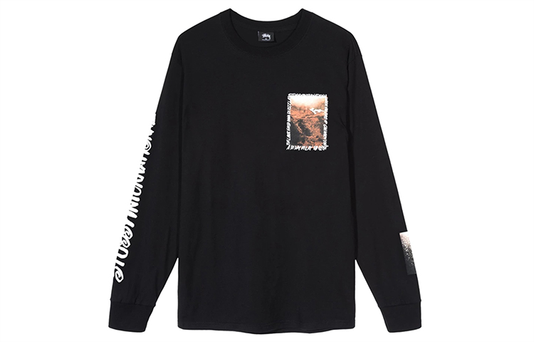 Stüssy Stussy Great Outdoors LS Tee Black Vintage Poster Font Unisex Long Sleeve Shirt 1994492-BLACK 圖 2