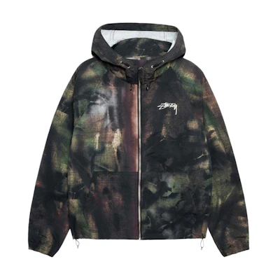 Stüssy Stussy Holiday Beach Shell Camo Logo Relaxed Fit Hoodie Jacket Black Unisex Retro. 115822