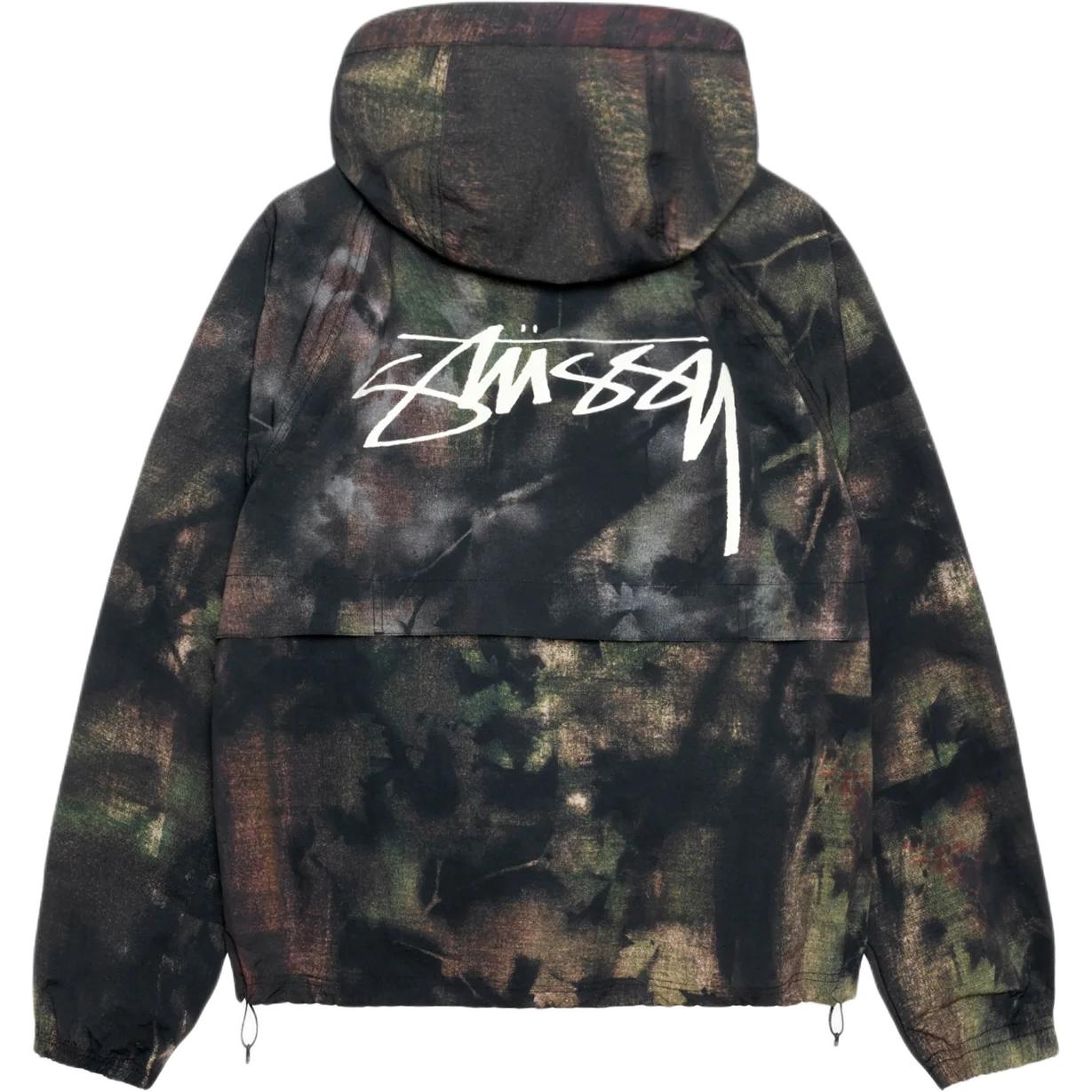 Lookbook Stüssy Stussy Holiday Beach Shell Camo Logo Relaxed Fit Hoodie Jacket Black Unisex Retro. 115822