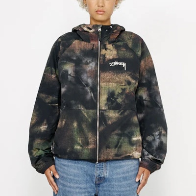 Stüssy Stussy Holiday Beach Shell Camo Logo Relaxed Fit Hoodie Jacket Black Unisex Retro. 115822 Shop Stüssy Stussy Holiday Beach Shell Camo Logo Relaxed Fit Hoodie Jacket Black Unisex Retro. 115822