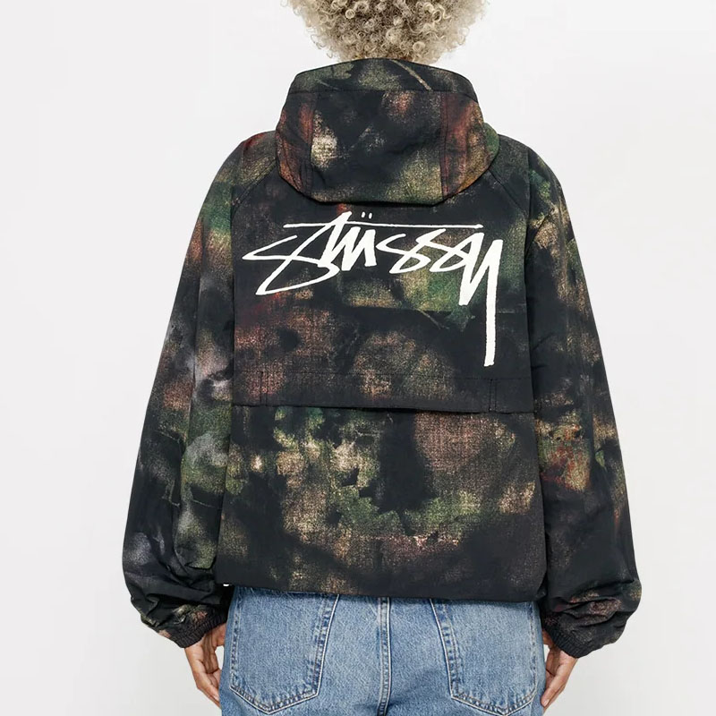 Purchase Stüssy Stussy Holiday Beach Shell Camo Logo Relaxed Fit Hoodie Jacket Black Unisex Retro. 115822