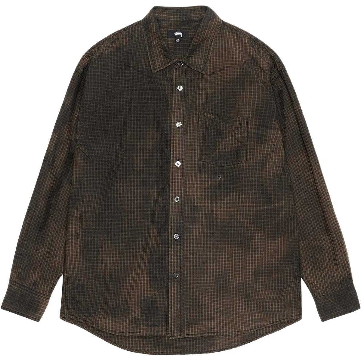 Stüssy Stussy Holiday Classic LS Shirt Sprayed Logo Button-Up Vintage Unisex Shirt. 1110345-stussy