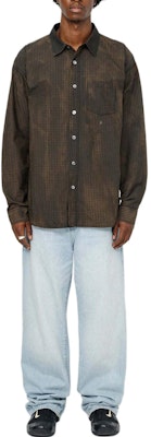 Kemeja Unisex Stüssy Holiday Classic Lengan Panjang Logo Sprayed Vintage. 1110345-stussy Sizing Kemeja Unisex Stüssy Holiday Classic Lengan Panjang Logo Sprayed Vintage. 1110345-stussy