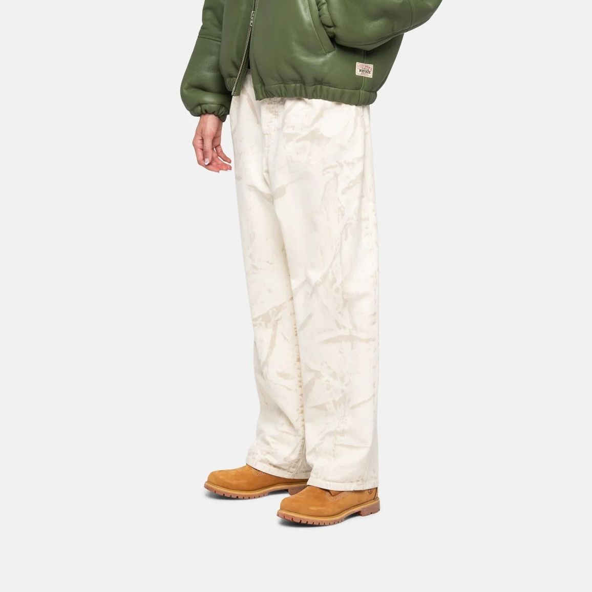 Purchase Stüssy Stussy Holiday FW23 Big Ol' Jean Distressed Canvas Vintage White Unisex Jeans. 116639