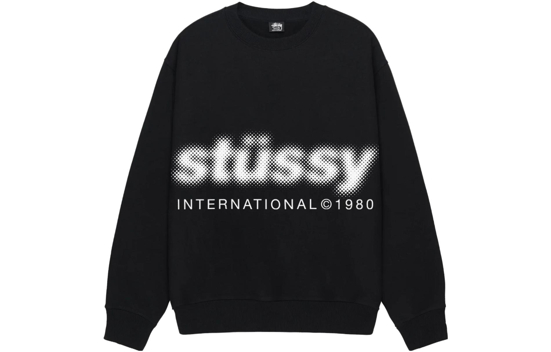 Stüssy Stussy Holiday FW23 Blur Crewneck Vintage Letter Print Unisex Sweatshirt. 1914972 圖 4