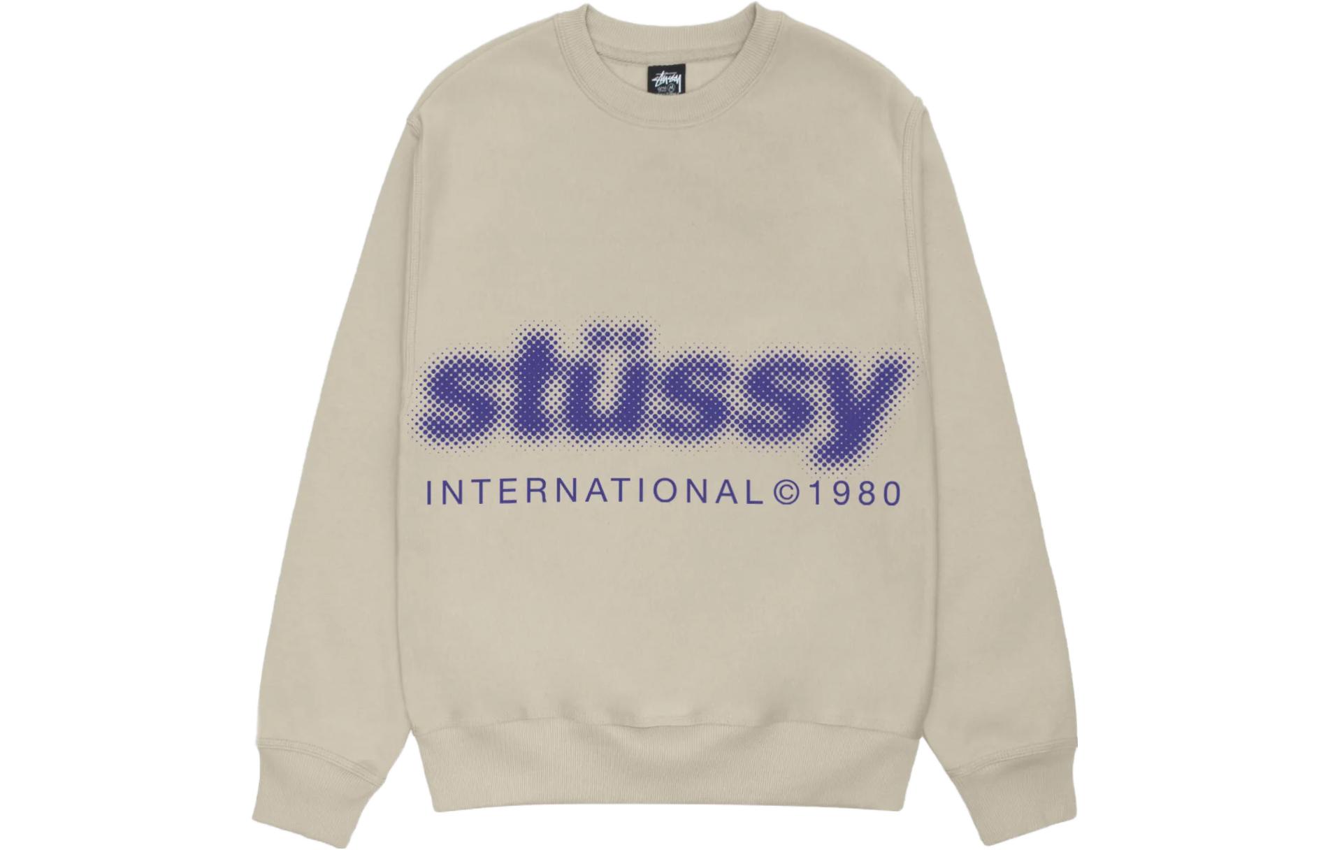 Stüssy Stussy Holiday FW23 Blur Crewneck Vintage Letter Print Unisex Sweatshirt. 1914972 圖 6