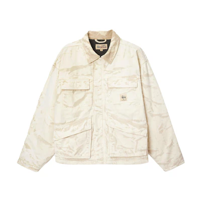 Stüssy Stussy Holiday FW23 Distressed Canvas Workwear Jacket White Unisex. 115726