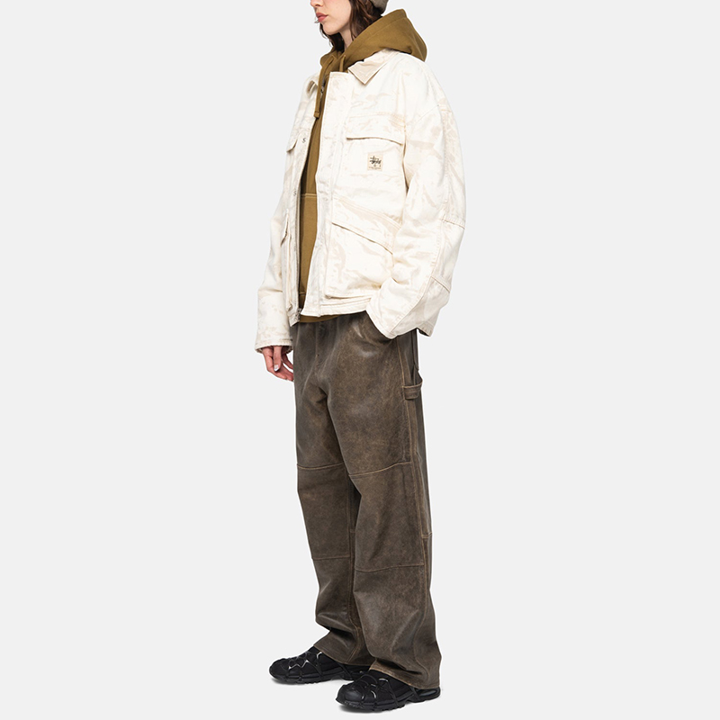 Stüssy Stussy Holiday FW23 Distressed Canvas Workwear Jacket White Unisex. 115726 圖 6