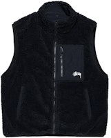 Stüssy Stussy Holiday FW23 Sherpa Reversible Vest Unisex Retro Fleece Zip Vest. 118528 Stüssy Stussy Holiday FW23 Sherpa Reversible Vest Unisex Retro Fleece Zip Vest. 118528