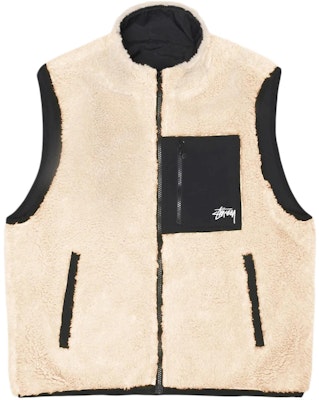 Stüssy Stussy Holiday FW23 Sherpa Reversible Vest Unisex Retro Fleece Zip Vest. 118528 25