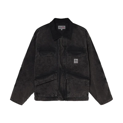 Stüssy Stussy Holiday FW23 Spray Dye Canvas Camo Corduroy Collar Work Jacket Unisex. 115727