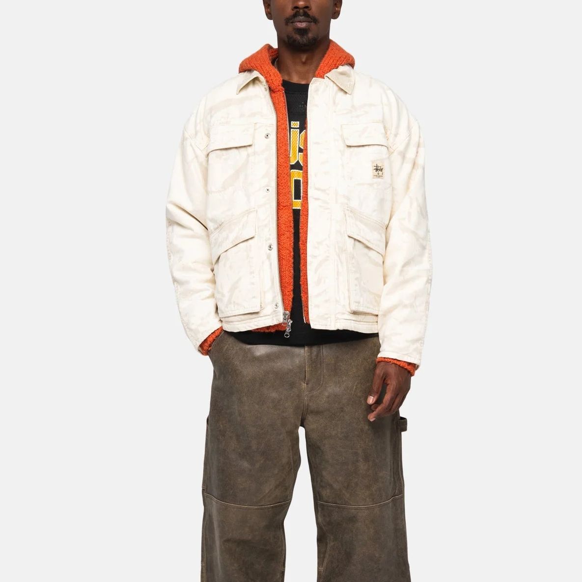 Stüssy Stussy Holiday FW23 Spray Dye Canvas Camo Corduroy Collar Work Jacket Unisex. 115727 圖 12