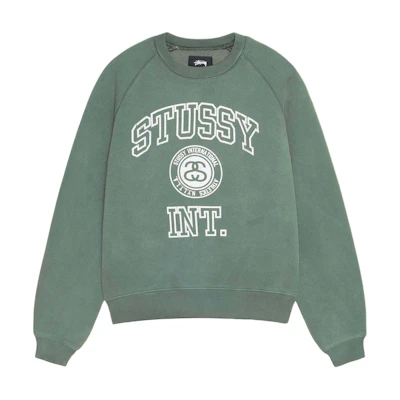 Stüssy Stussy Holiday Overlock Varsity Raglan Crewneck Retro Sweatshirt Unisex. 118564