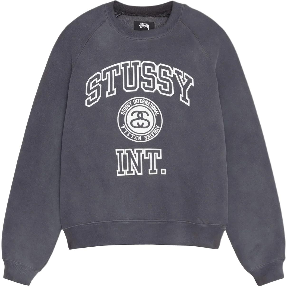 Stüssy Stussy Holiday Overlock Varsity Raglan Crewneck Retro Sweatshirt Unisex. 118564 圖 6