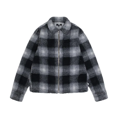Stüssy Stussy Jacquard Plaid Loose Fit Zip-Up Retro Fleece Jacket Unisex 1110224