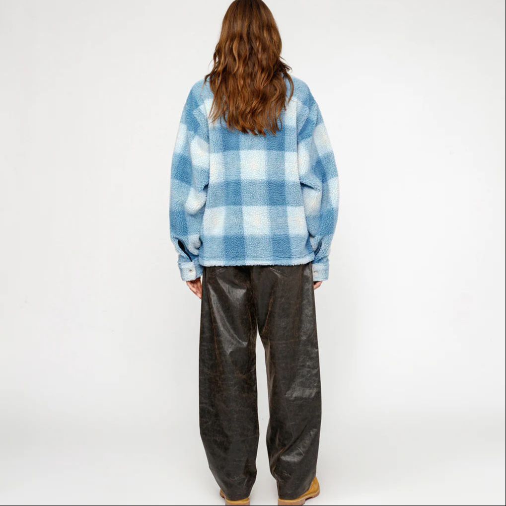 Stüssy Stussy Jacquard Plaid Loose Fit Zip-Up Retro Fleece Jacket Unisex 1110224 圖 11