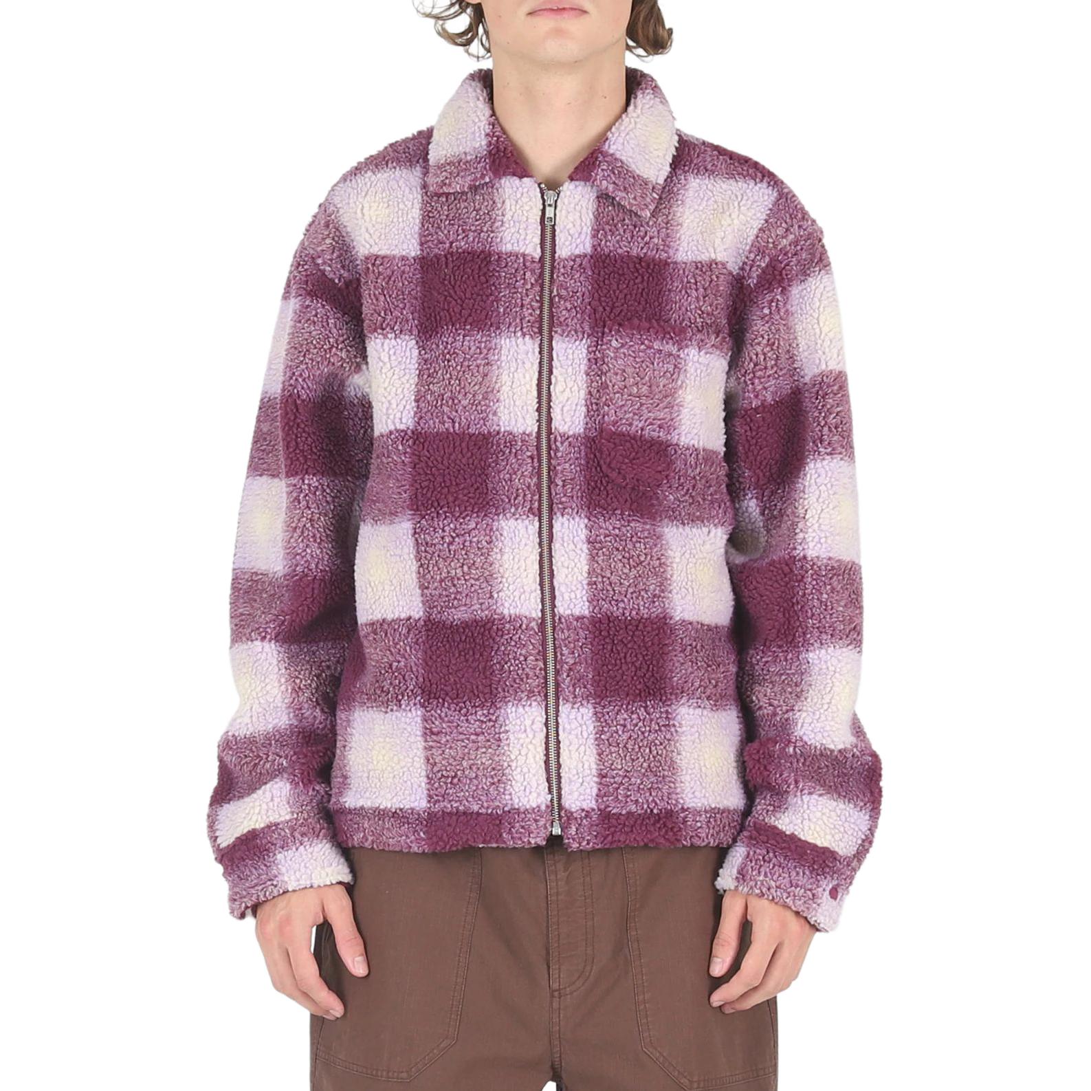 Stüssy Stussy Jacquard Plaid Loose Fit Zip-Up Retro Fleece Jacket Unisex 1110224 圖 14