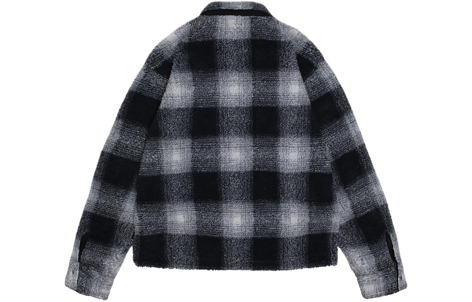 Stüssy Stussy Jacquard Plaid Loose Fit Zip-Up Retro Fleece Jacket Unisex 1110224 圖 3