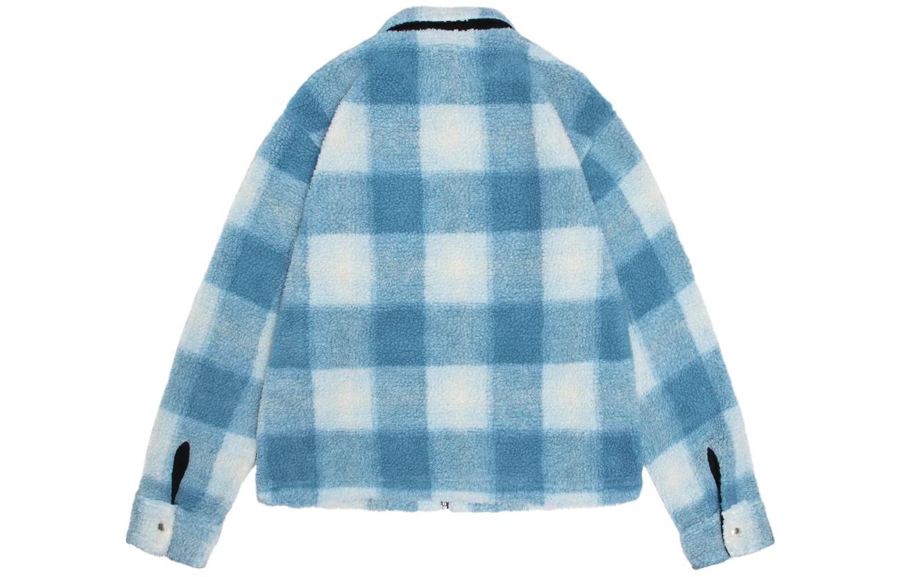 Stüssy Stussy Jacquard Plaid Loose Fit Zip-Up Retro Fleece Jacket Unisex 1110224 圖 8