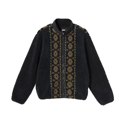 Stüssy Stussy Lima Jacquard Sherpa Retro Stand Collar Jacket 118401
