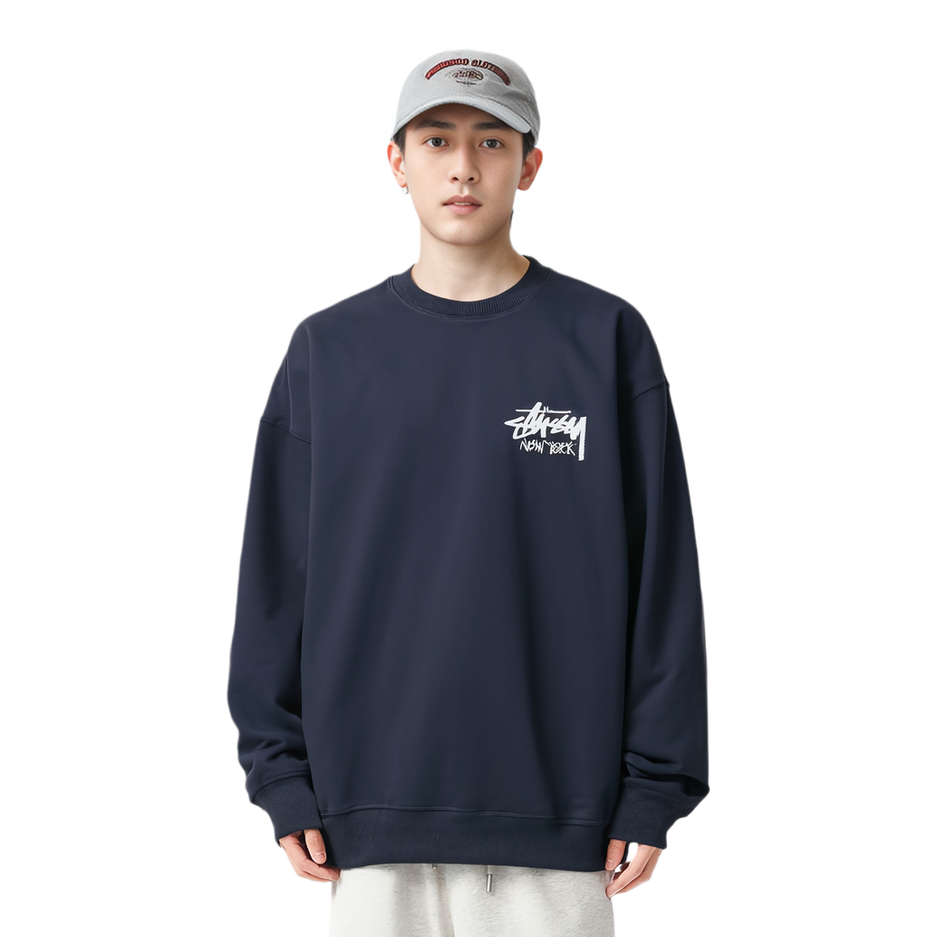 Stüssy Stussy Logo Fleece Crewneck Pullover Vintage Sweatshirt for Men. 3913804 圖 6