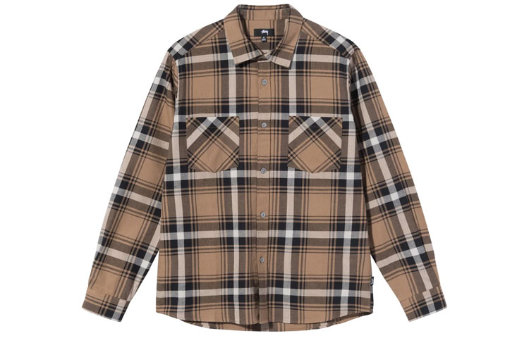 Stüssy Stussy Logo Plaid Long Sleeve Vintage American Shirt for Men. 1110202 圖 5