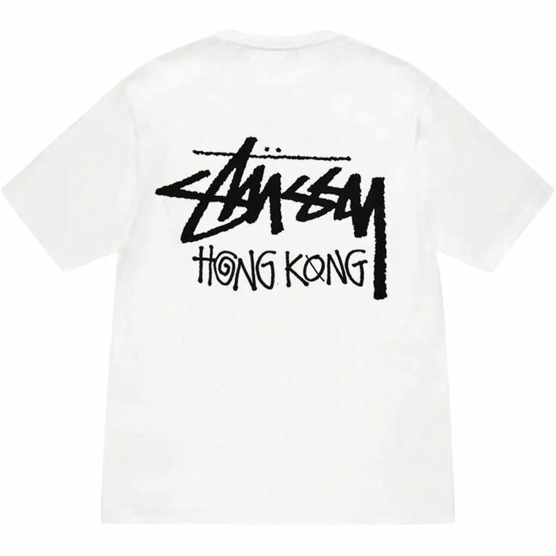 Shop Stüssy Stussy Logo Print Vintage Graphic Tee Unisex Casual Classic Short Sleeve Shirt 3903969