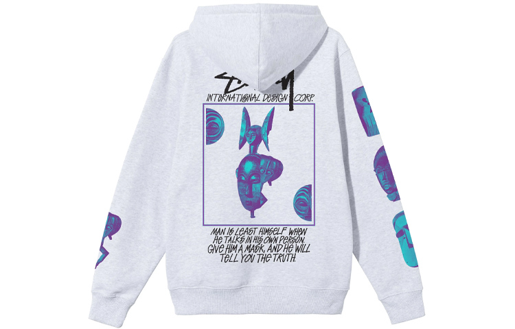 Stüssy Stussy Masked Hoodie Face Graphic Retro Unisex Long Sleeve Pullover. 1924698 圖 7
