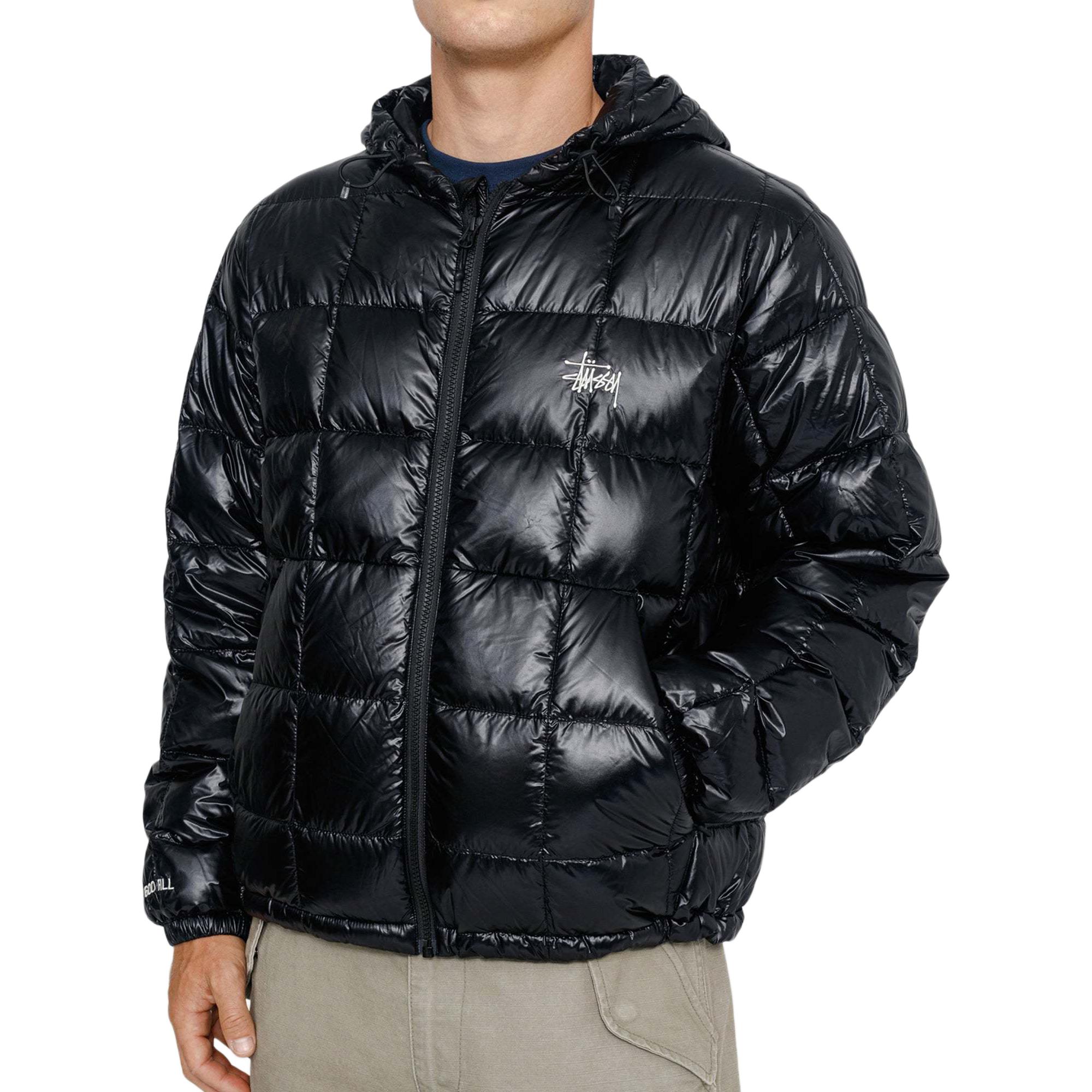 Shop Stüssy Stussy Midweight Hooded Puffer Jacket with Logo and Hidden Pockets Unisex. 115783
