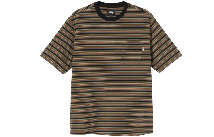 Stüssy Stussy Mini Stripe Tag Crewneck Short Sleeve Vintage T-Shirt Men 1140230