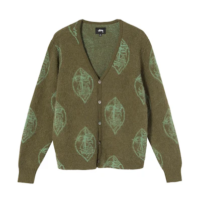 Stüssy Stussy Mohair Pattern V-Neck Vintage Knit Sweater Unisex. 117084
