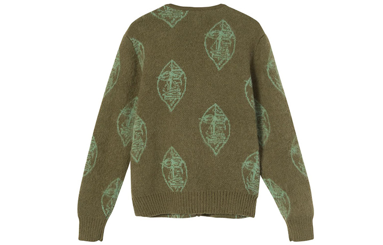 Stüssy Stussy Mohair Pattern V-Neck Vintage Knit Sweater Unisex. 117084 圖 3