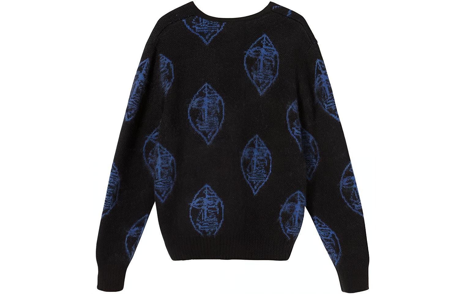 Stüssy Stussy Mohair Pattern V-Neck Vintage Knit Sweater Unisex. 117084 圖 6