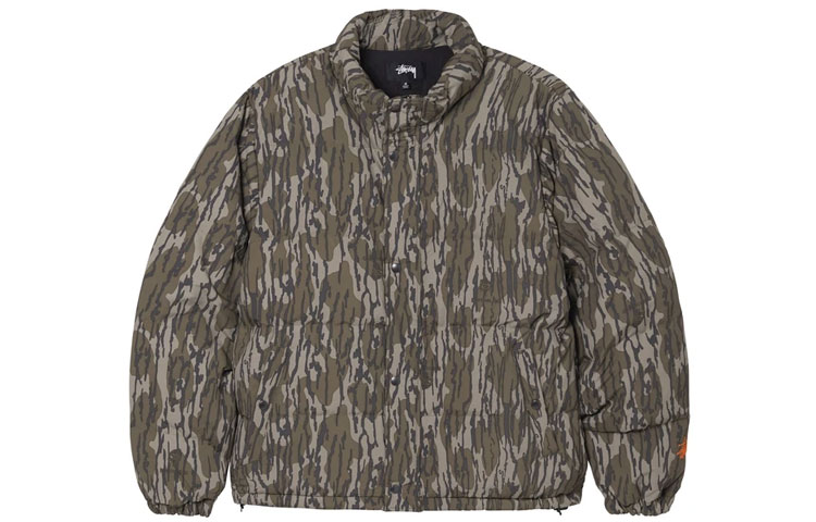 Stüssy Stussy Mossy Oak Camo Logo Puffer Jacket Green Retro Winter  Coat. 115625 圖 2