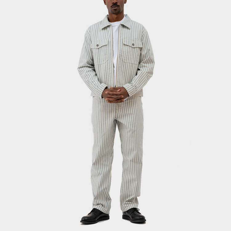 Stüssy Stussy Oversized Striped Long-Sleeve Retro Jacket Unisex Off-White. 115564 圖 4