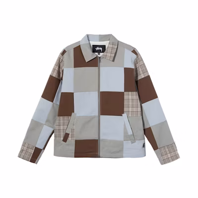 Stüssy Stussy Patchwork Zip Jacket Plaid Retro Style Multi-Color Jacket. 115521