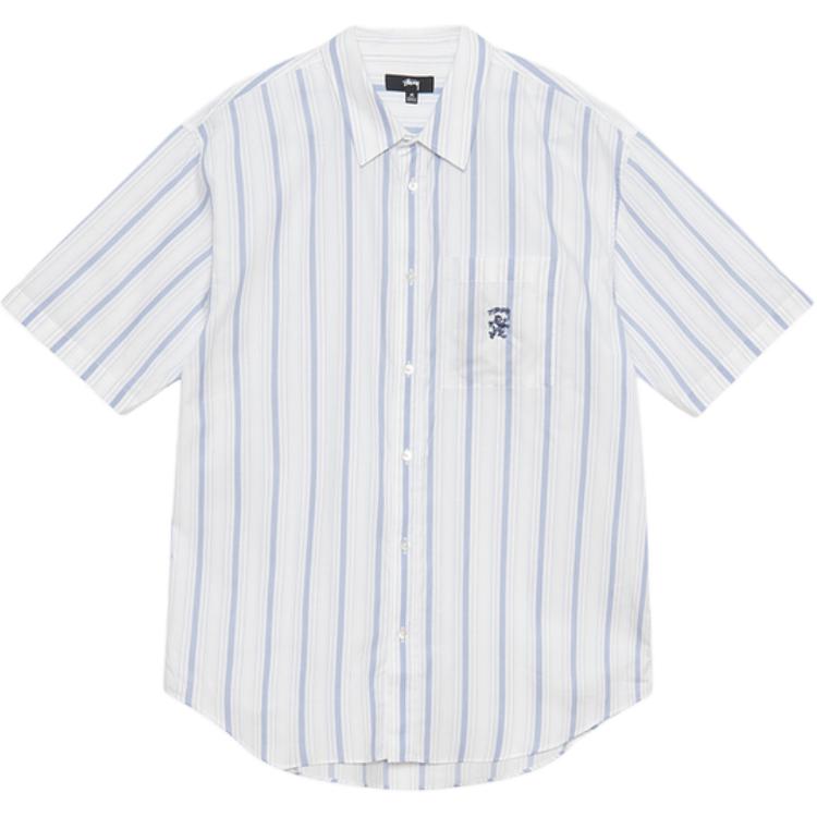 Stüssy Stussy Patterned Striped Loose Fit Vintage Short Sleeve Shirt Unisex. SUSSR1110318M 圖 2