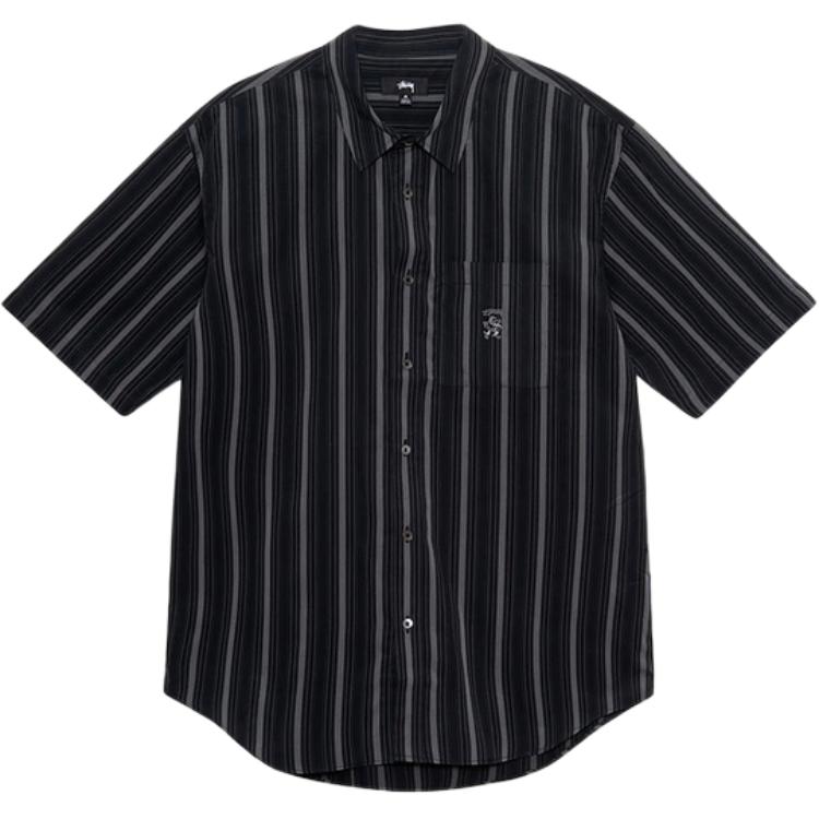 Stüssy Stussy Patterned Striped Loose Fit Vintage Short Sleeve Shirt Unisex. SUSSR1110318M 圖 6