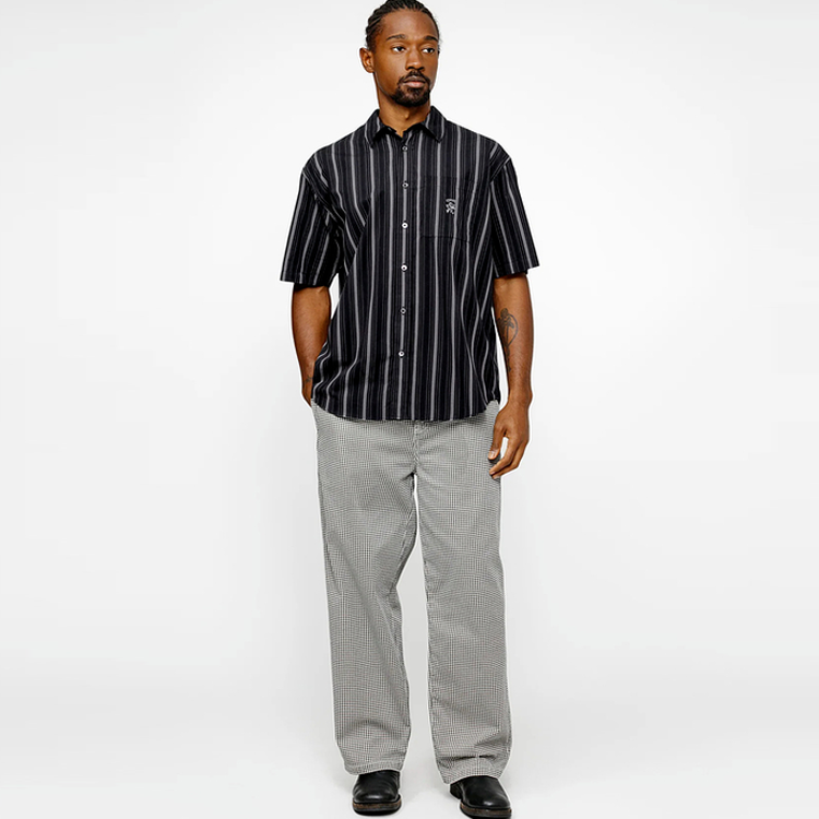 Stüssy Stussy Patterned Striped Loose Fit Vintage Short Sleeve Shirt Unisex. SUSSR1110318M 圖 8